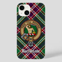 Clan MacFarlane Crest over Modern Hunting Tartan Case-Mate iPhone 14 Case
