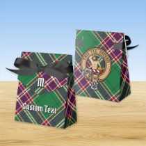 Clan MacFarlane Crest over Modern Hunting Tartan Favor Boxes