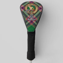 Clan MacFarlane Crest over Modern Hunting Tartan Golf Head Cover