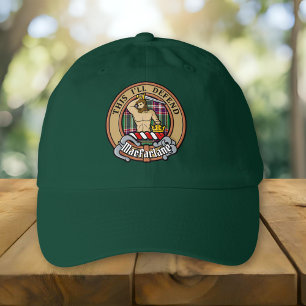 Clan MacFarlane Crest over Modern Hunting Tartan Hat