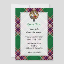 Clan MacFarlane Crest over Modern Hunting Tartan Invitation