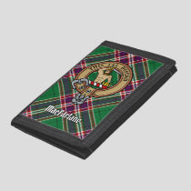 Clan MacFarlane Crest over Modern Hunting Tartan Trifold Wallet