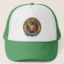 Clan MacFarlane Crest over Modern Hunting Tartan Trucker Hat