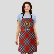 Clan MacFarlane Crest over Red Tartan Apron