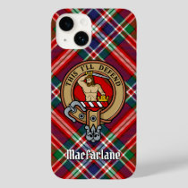 Clan MacFarlane Crest over Red Tartan Case-Mate iPhone 14 Case