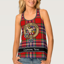 Clan MacFarlane Crest over Red Tartan Tank Top