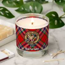 Clan MacFarlane Crest over Tartan Scented Candle