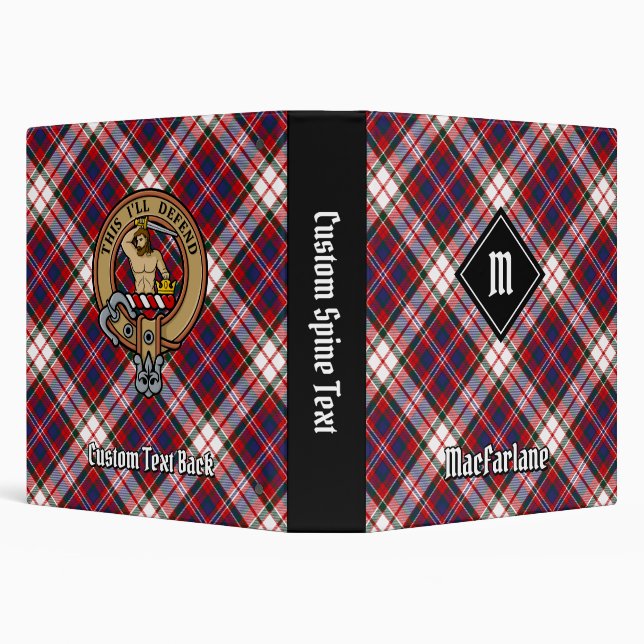 Clan MacFarlane Dress Tartan 3 Ring Binder (Background)
