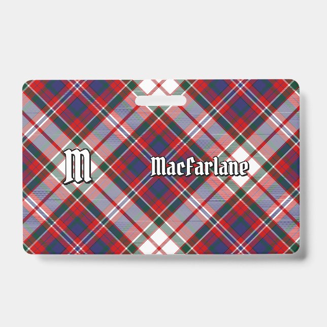 Clan MacFarlane Dress Tartan Badge (Front)