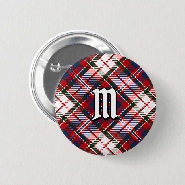 Clan MacFarlane Dress Tartan Button (Front & Back)