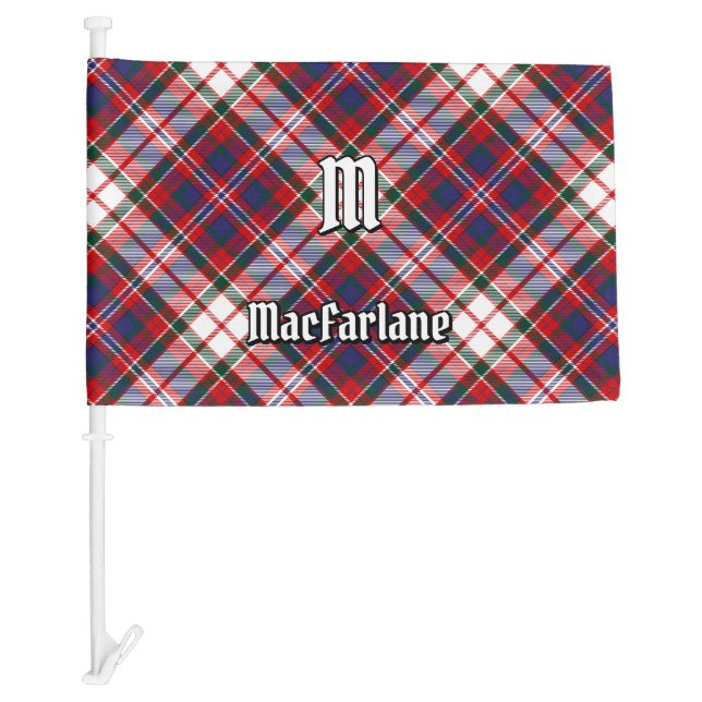 Clan MacFarlane Dress Tartan Car Flag (Front)