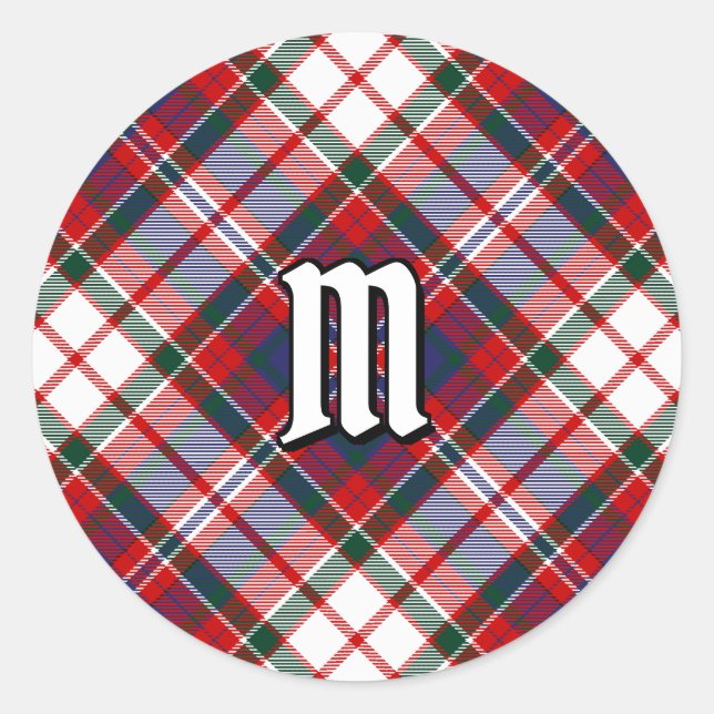 Clan MacFarlane Dress Tartan Classic Round Sticker (Front)