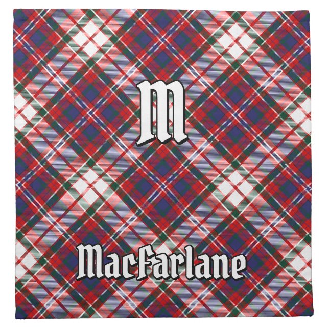 Clan MacFarlane Dress Tartan Cloth Napkin (Front)