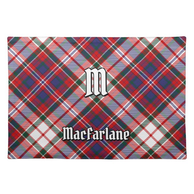 Clan MacFarlane Dress Tartan Cloth Placemat (Front)
