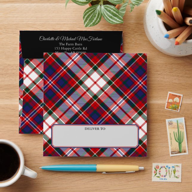 Clan MacFarlane Dress Tartan Envelope (Desk)