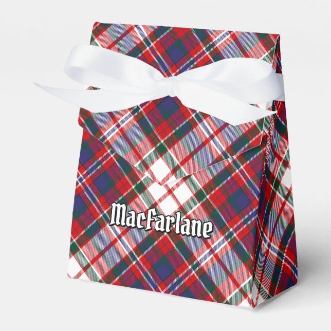 Clan MacFarlane Dress Tartan Favor Boxes (Front Side)