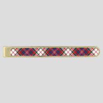 Clan MacFarlane Dress Tartan Gold Finish Tie Bar