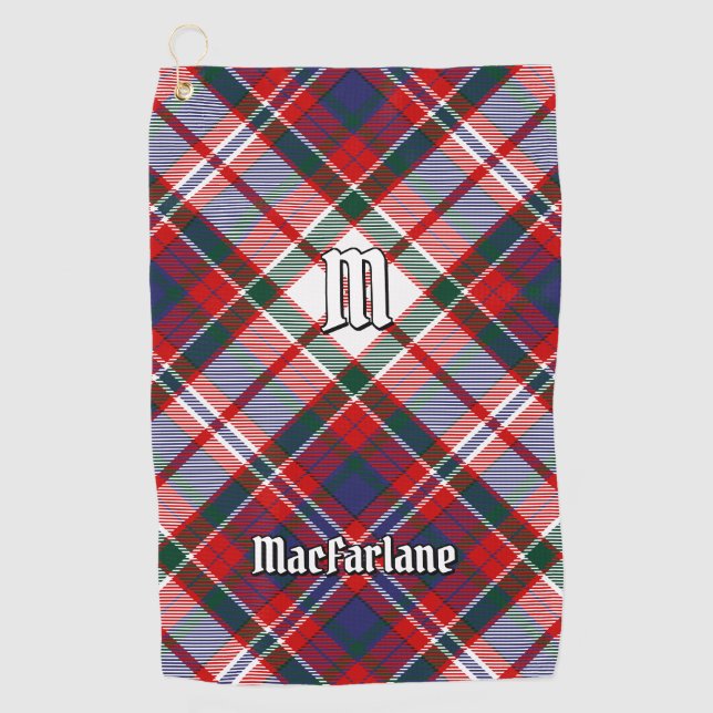 Clan MacFarlane Dress Tartan Golf Towel (Front)