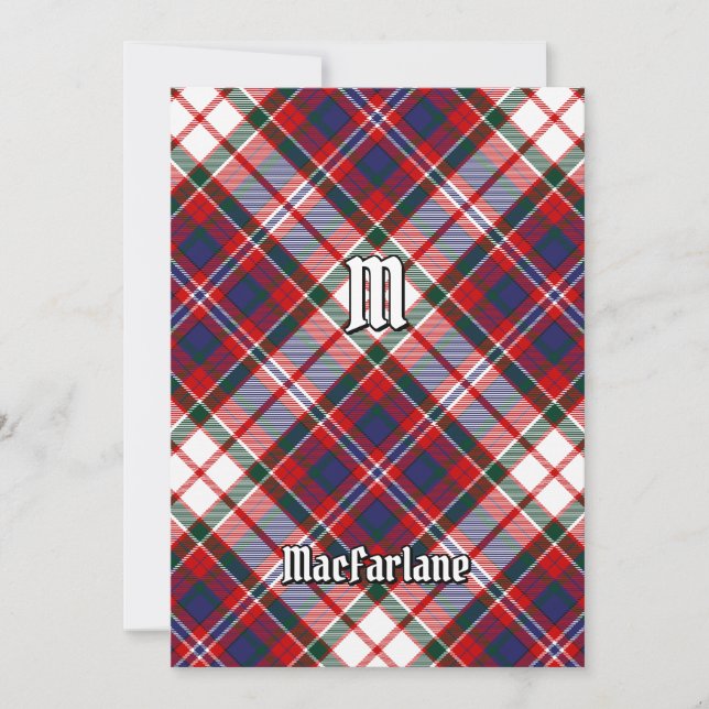 Clan MacFarlane Dress Tartan Invitation (Front)