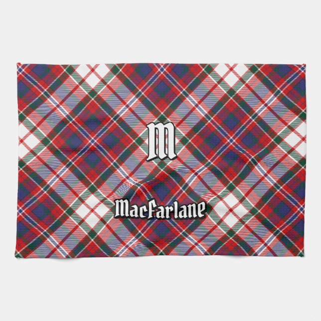 Clan MacFarlane Dress Tartan Kitchen Towel (Horizontal)