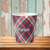 Clan MacFarlane Dress Tartan Latte Mug