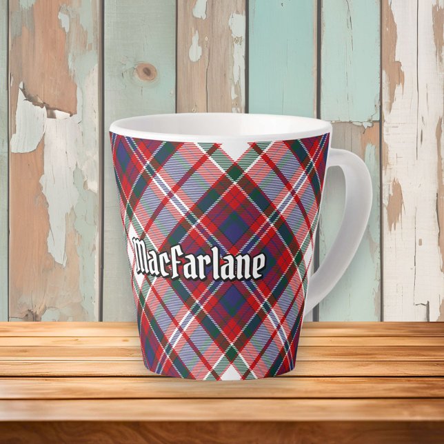 Clan MacFarlane Dress Tartan Latte Mug (Creator Uploaded)