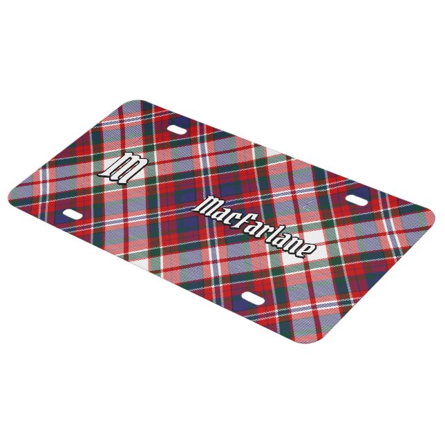 Clan MacFarlane Dress Tartan License Plate (Side)