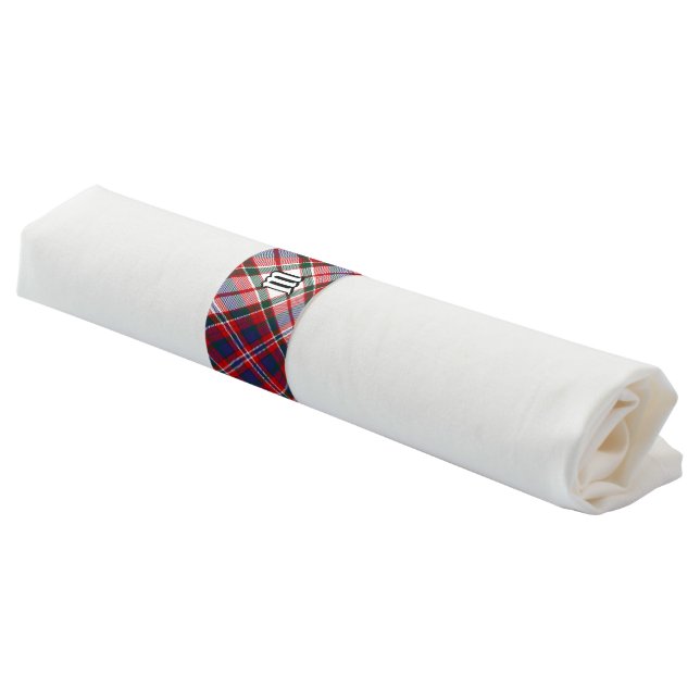 Clan MacFarlane Dress Tartan Napkin Bands (Angled)