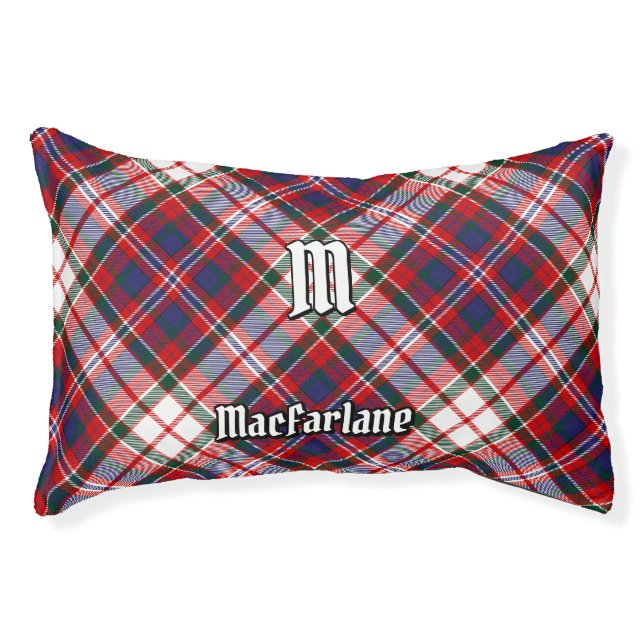 Clan MacFarlane Dress Tartan Pet Bed (Front)