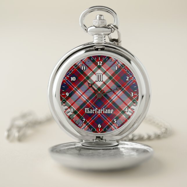 Clan MacFarlane Dress Tartan Pocket Watch (Inside)