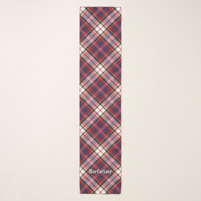 Clan MacFarlane Dress Tartan Scarf (Front)