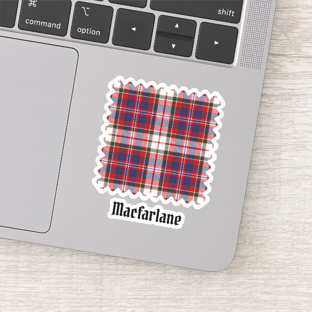 Clan MacFarlane Dress Tartan Sticker (Detail)