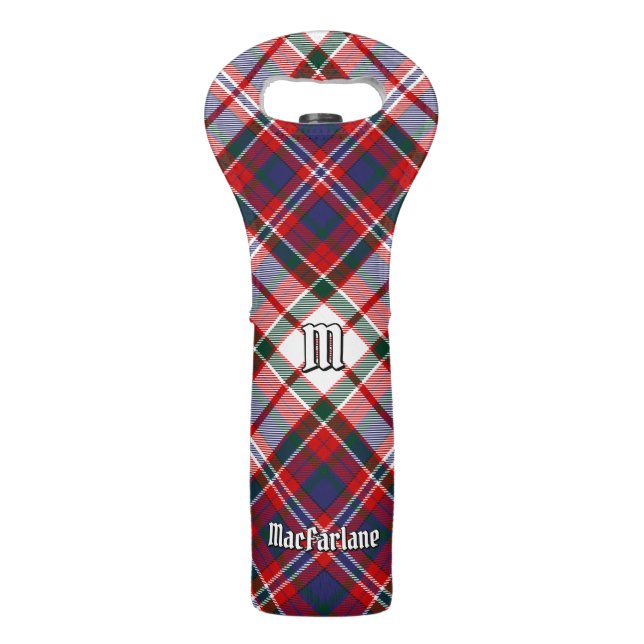Clan MacFarlane Dress Tartan Wine Bag (Front)
