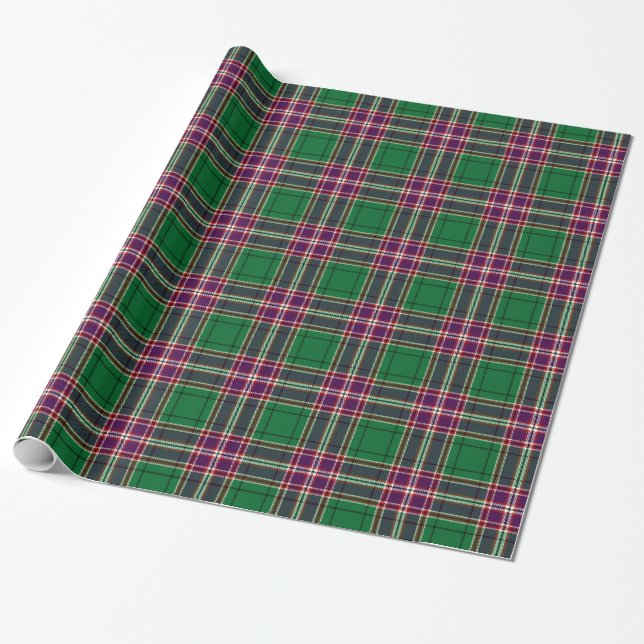 Clan MacFarlane Hunting Tartan Wrapping Paper (Unrolled)