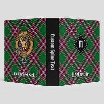 Clan MacFarlane Modern Hunting Tartan 3 Ring Binder