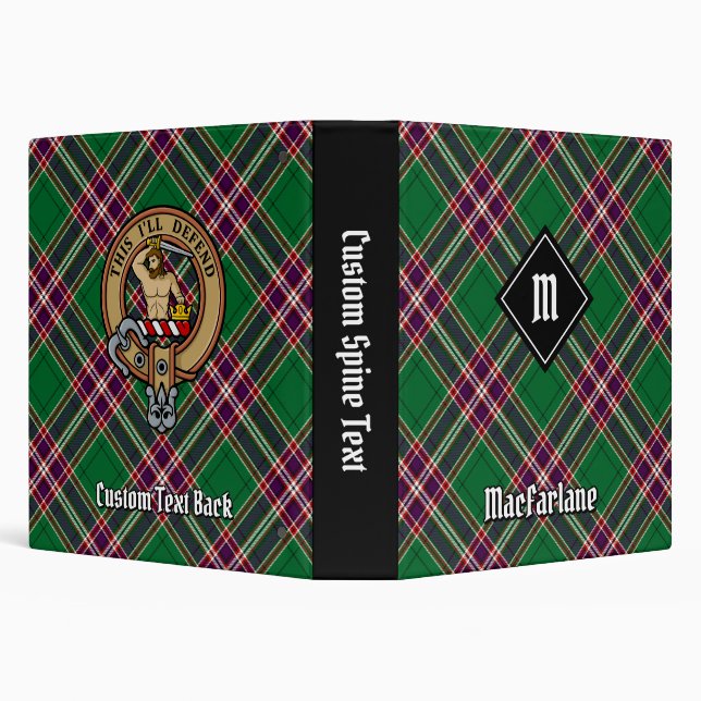 Clan MacFarlane Modern Hunting Tartan 3 Ring Binder (Background)