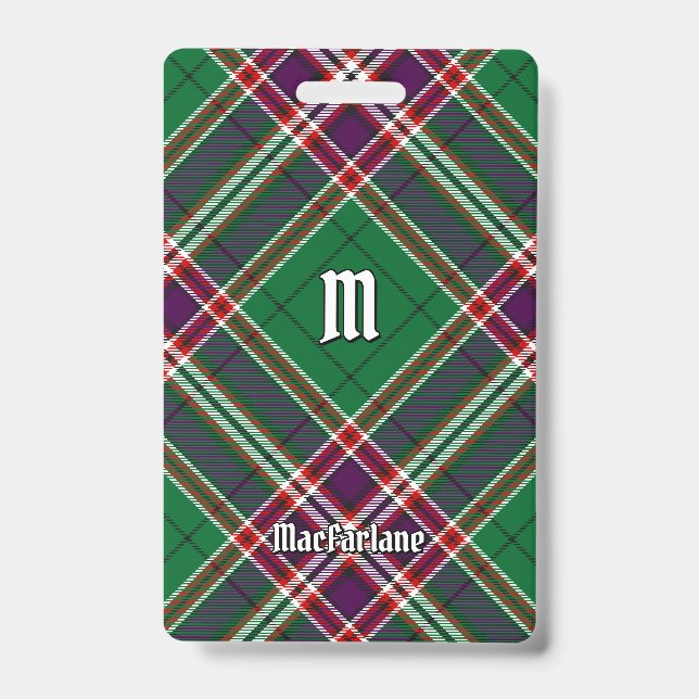Clan MacFarlane Modern Hunting Tartan Badge (Front)
