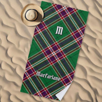 Clan MacFarlane Modern Hunting Tartan Beach Towel