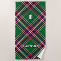 Clan MacFarlane Modern Hunting Tartan Beach Towel