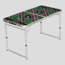 Clan MacFarlane Modern Hunting Tartan Beer Pong Table