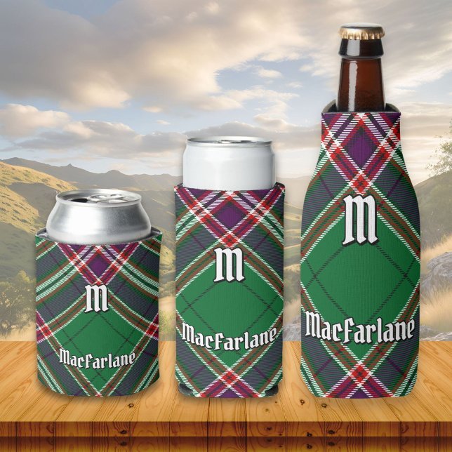 Clan MacFarlane Modern Hunting Tartan Can Cooler (Creator Uploaded)