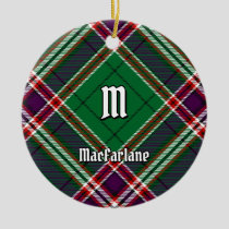 Clan MacFarlane Modern Hunting Tartan Ceramic Ornament