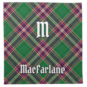 Clan MacFarlane Modern Hunting Tartan Cloth Napkin