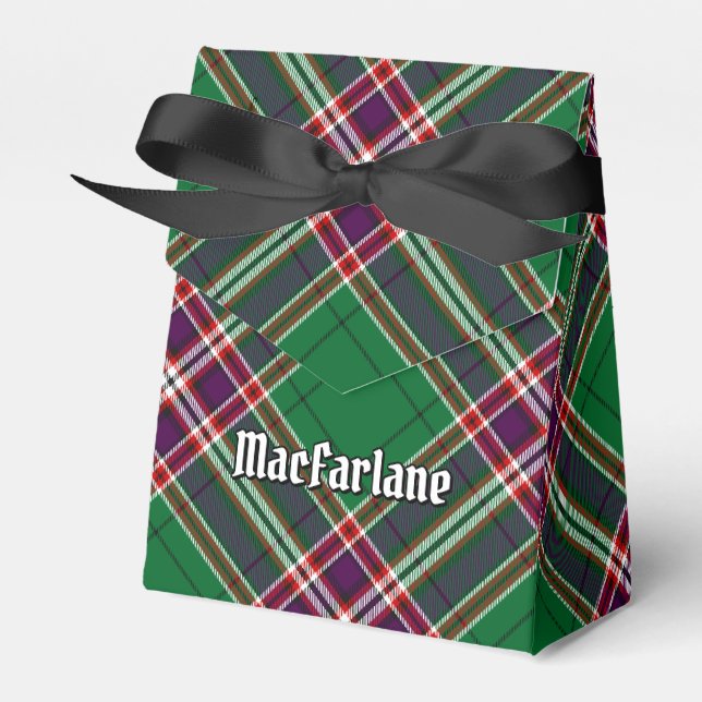 Clan MacFarlane Modern Hunting Tartan Favor Boxes (Front Side)