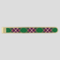 Clan MacFarlane Modern Hunting Tartan Gold Finish Tie Bar