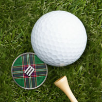 Clan MacFarlane Modern Hunting Tartan Golf Ball Marker