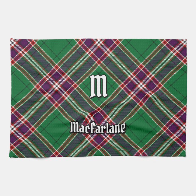 Clan MacFarlane Modern Hunting Tartan Kitchen Towel (Horizontal)