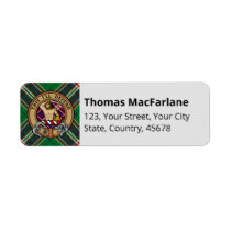 Clan MacFarlane Modern Hunting Tartan Label