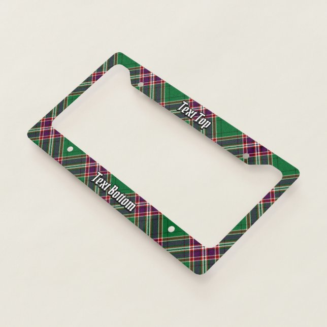 Clan MacFarlane Modern Hunting Tartan License Plate Frame (3/4)