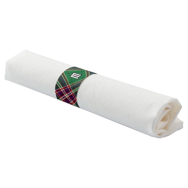 Clan MacFarlane Modern Hunting Tartan Napkin Bands (Angled)
